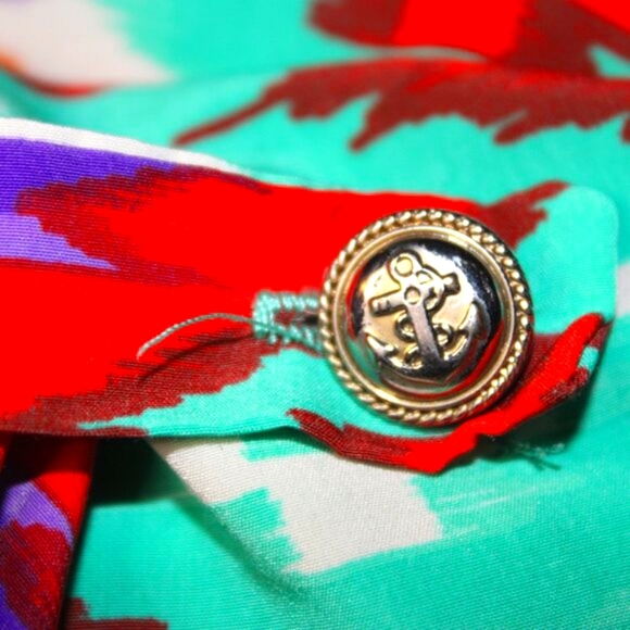 Peach Love Boho Print 3/4 Sleeve Blouse - Size M, Artsy & Vibrant - Picture 3 of 7